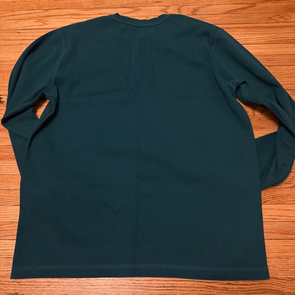 Carhartt Men's Teal Heavyweight Long-Sleeve Henley Pocket Thermal - Picture 3 of 3